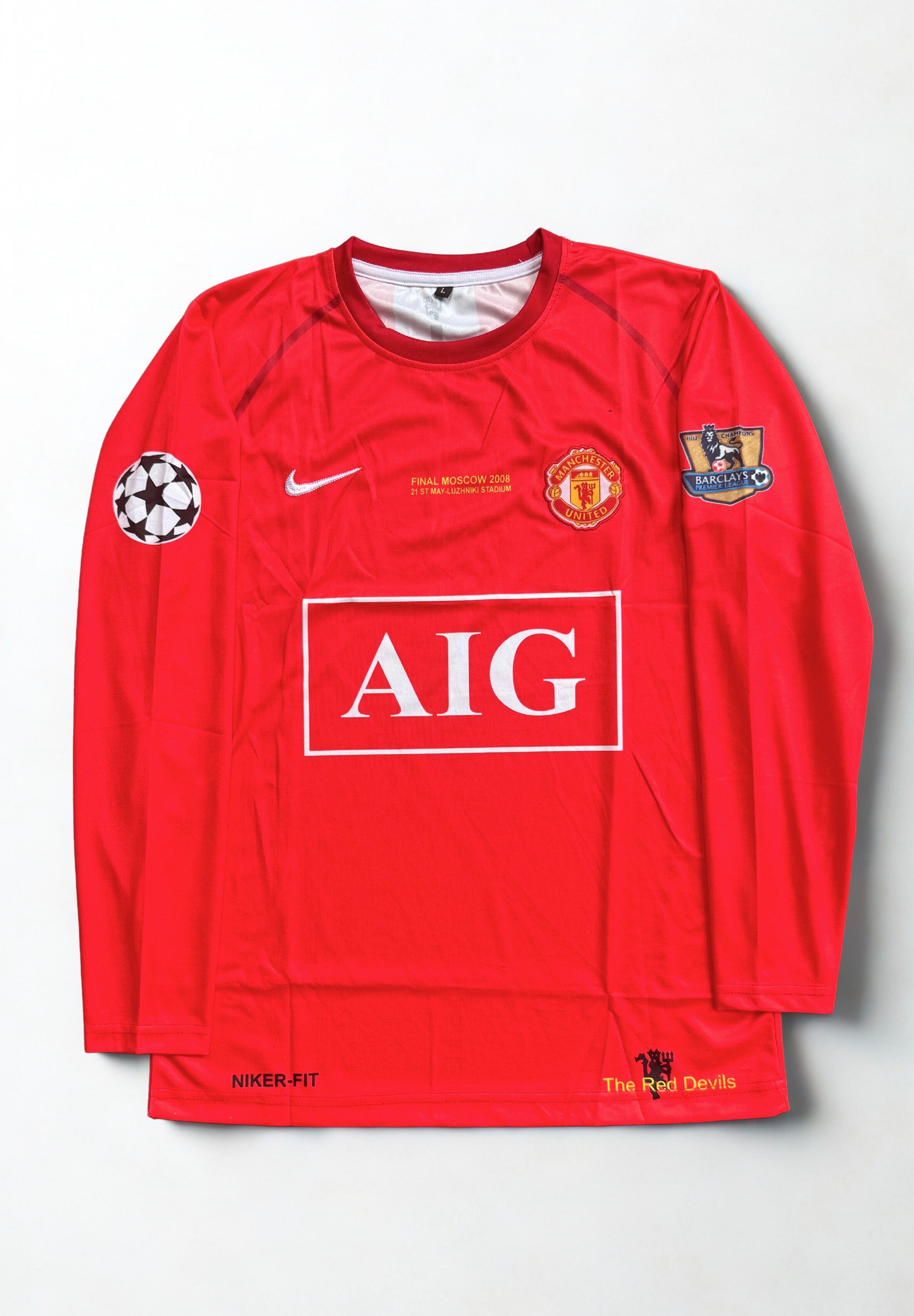 MAN UTD 2007-08 HOME FULL SLEVEE CR7 EMBRODIERY
