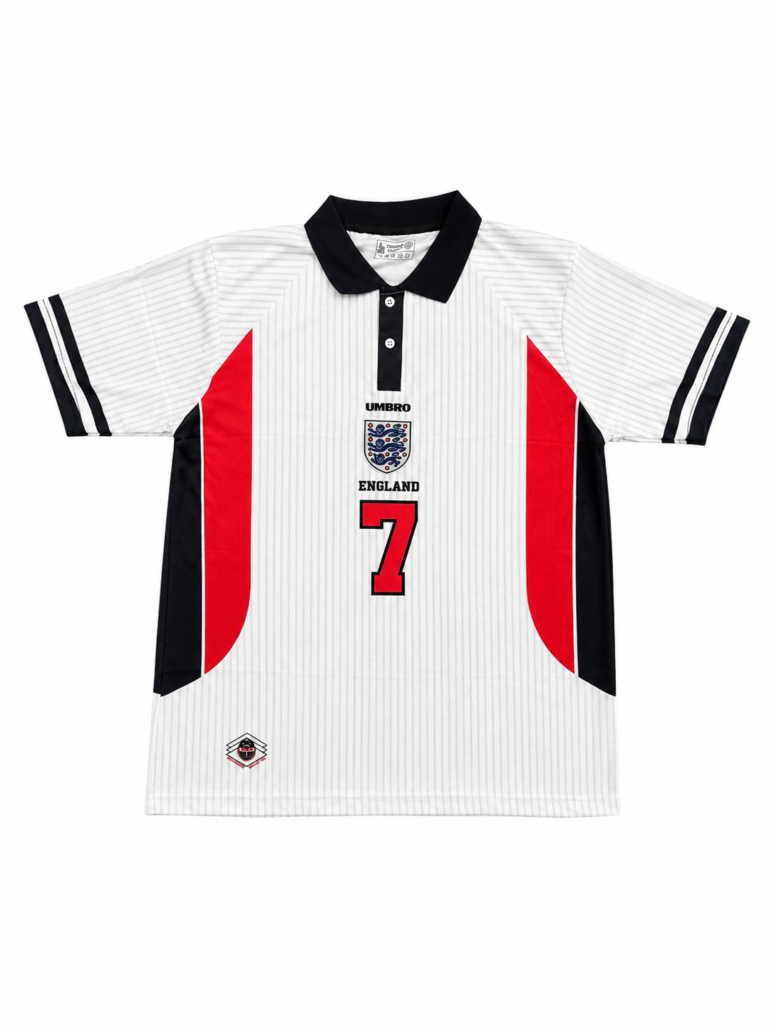 David Beckham England 1998 White-EMBROIDERY