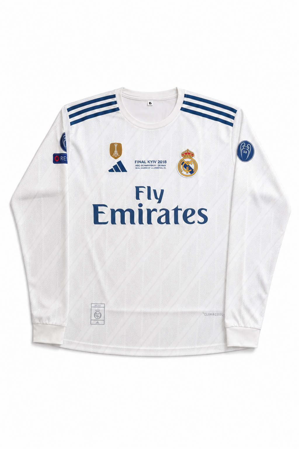 REAL MADRID 2017/18 HOME ROUND NECK FULL SLEEVE  CR7-EMBROIDERY