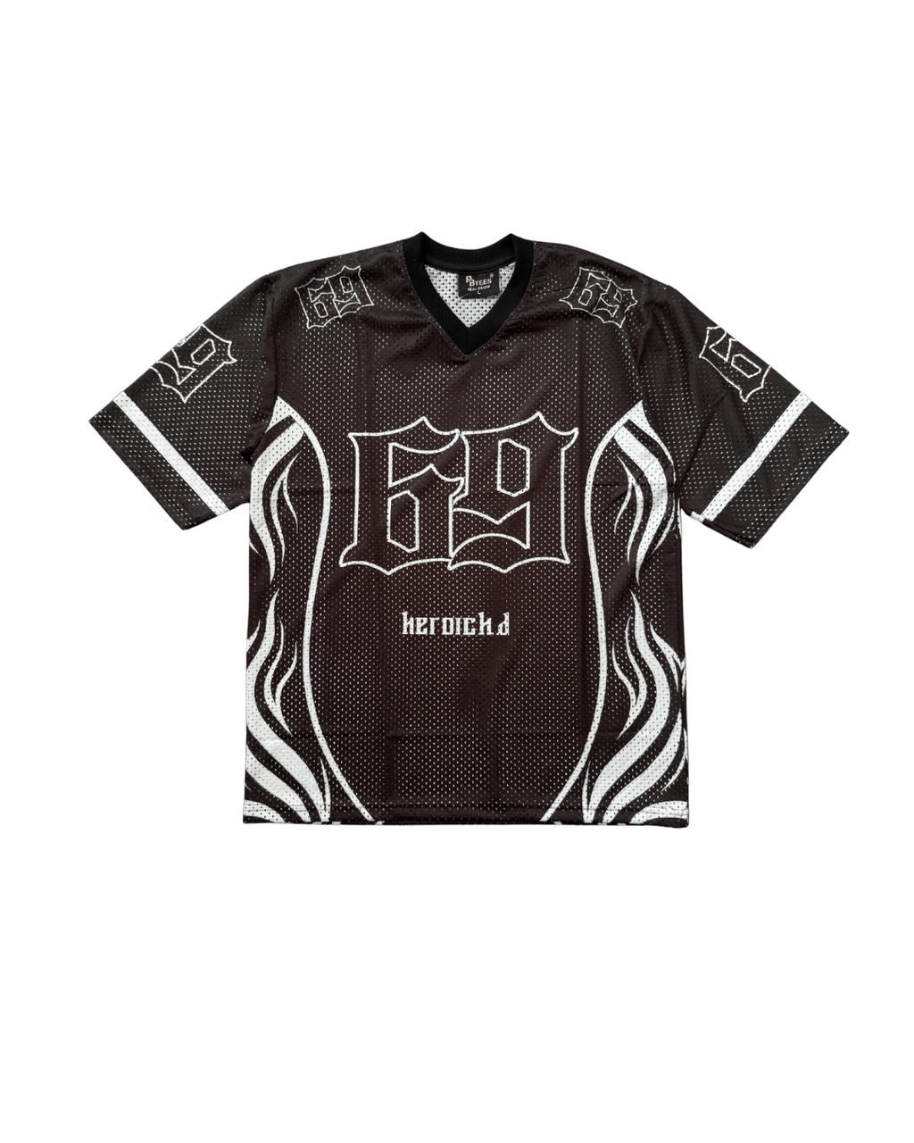 69 Black Oversized Jersey T-Shirt