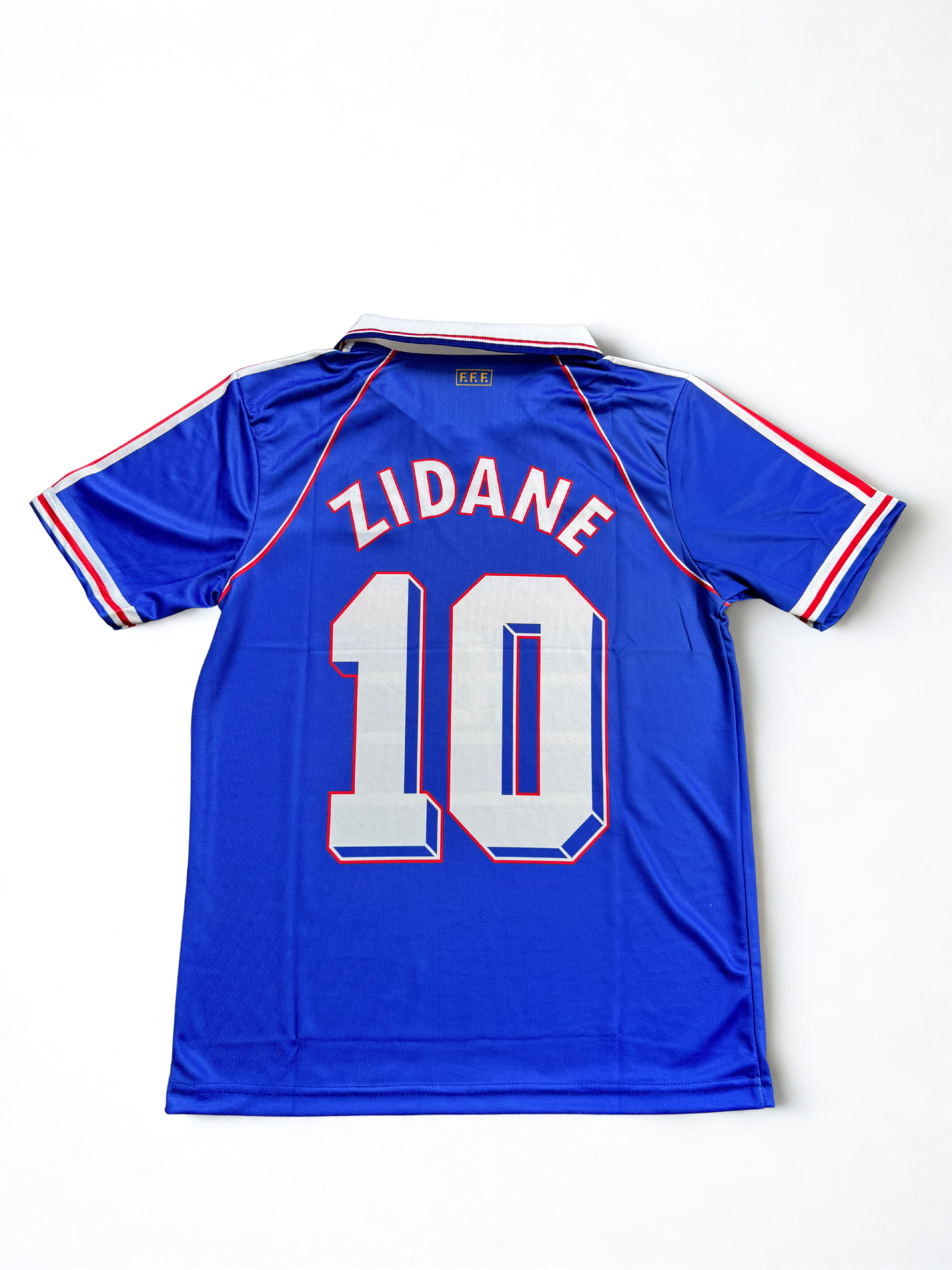 FRANCE 1998 HOME BLUE  KIT ZIDANE POLO-EMBROIDERY