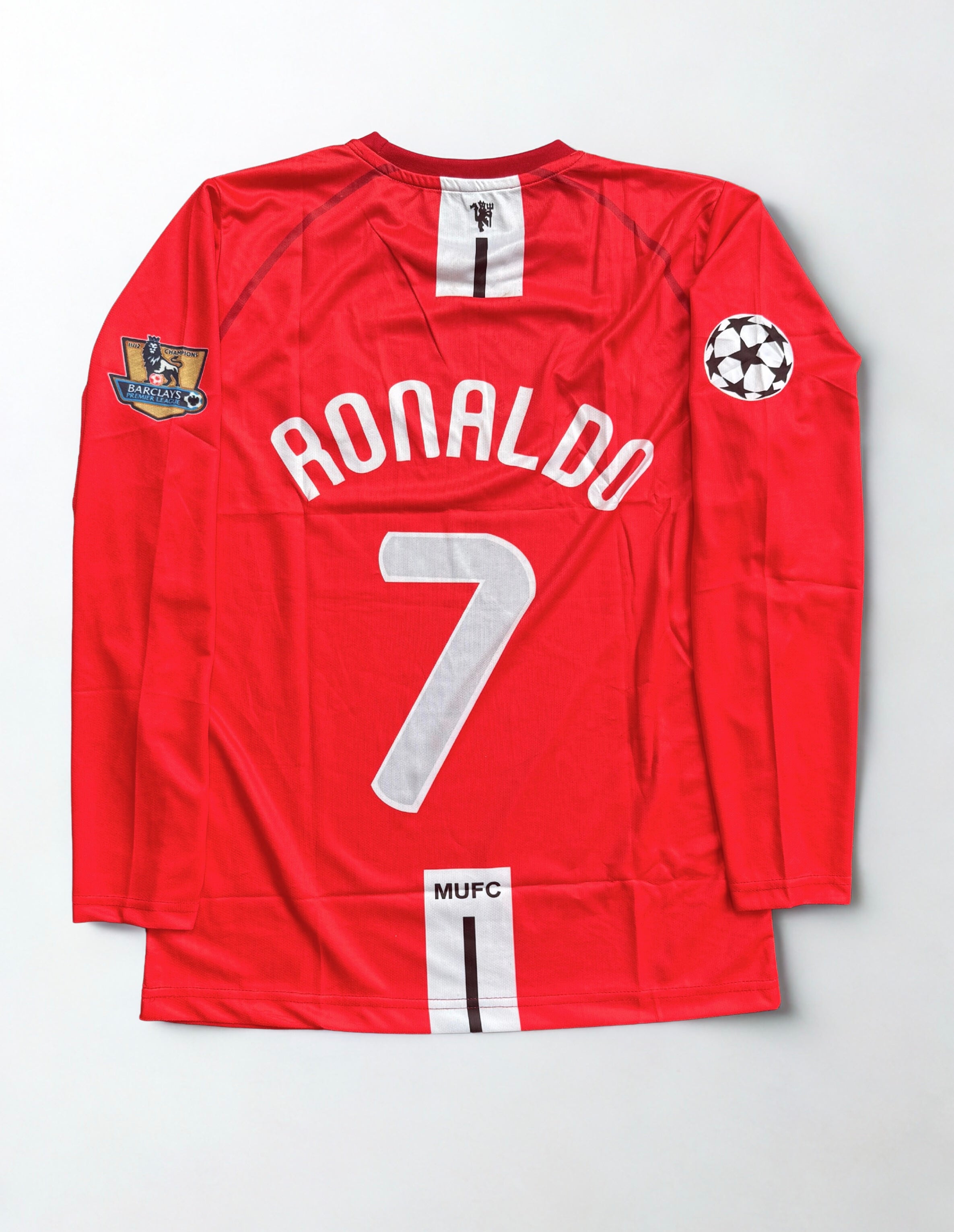 MAN UTD 2007-08 HOME FULL SLEVEE CR7 EMBRODIERY