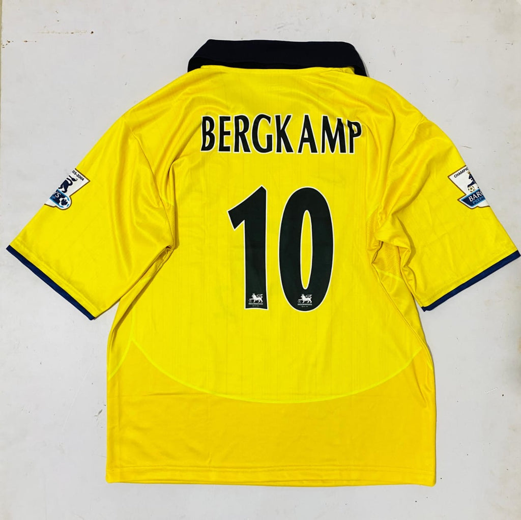 ARSENAL 2003/04 YELLOW COLLAR  FIVE SLEVEE - EMBROIDERY
