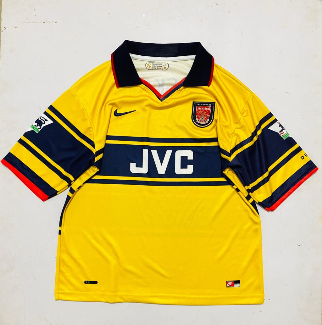 ARSENAL 1997/99 AWAY COLLAR  FIVE SLEVEE - EMBROIDERY