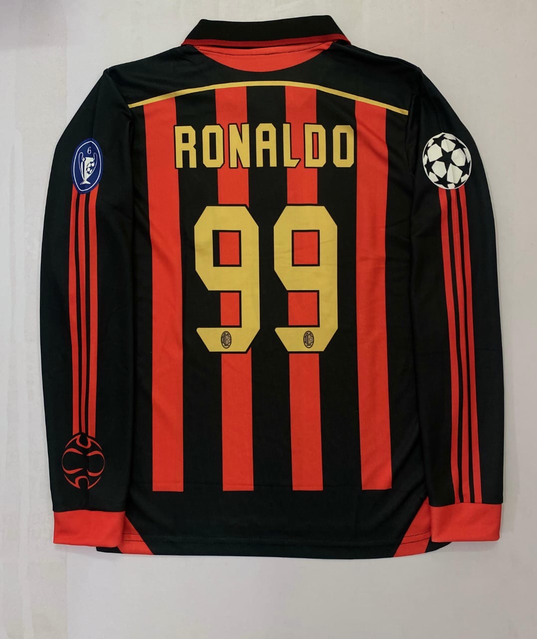 AC MILAN 2006-HOME RED- POLO FULL SLEEVE  EMBROIDERY