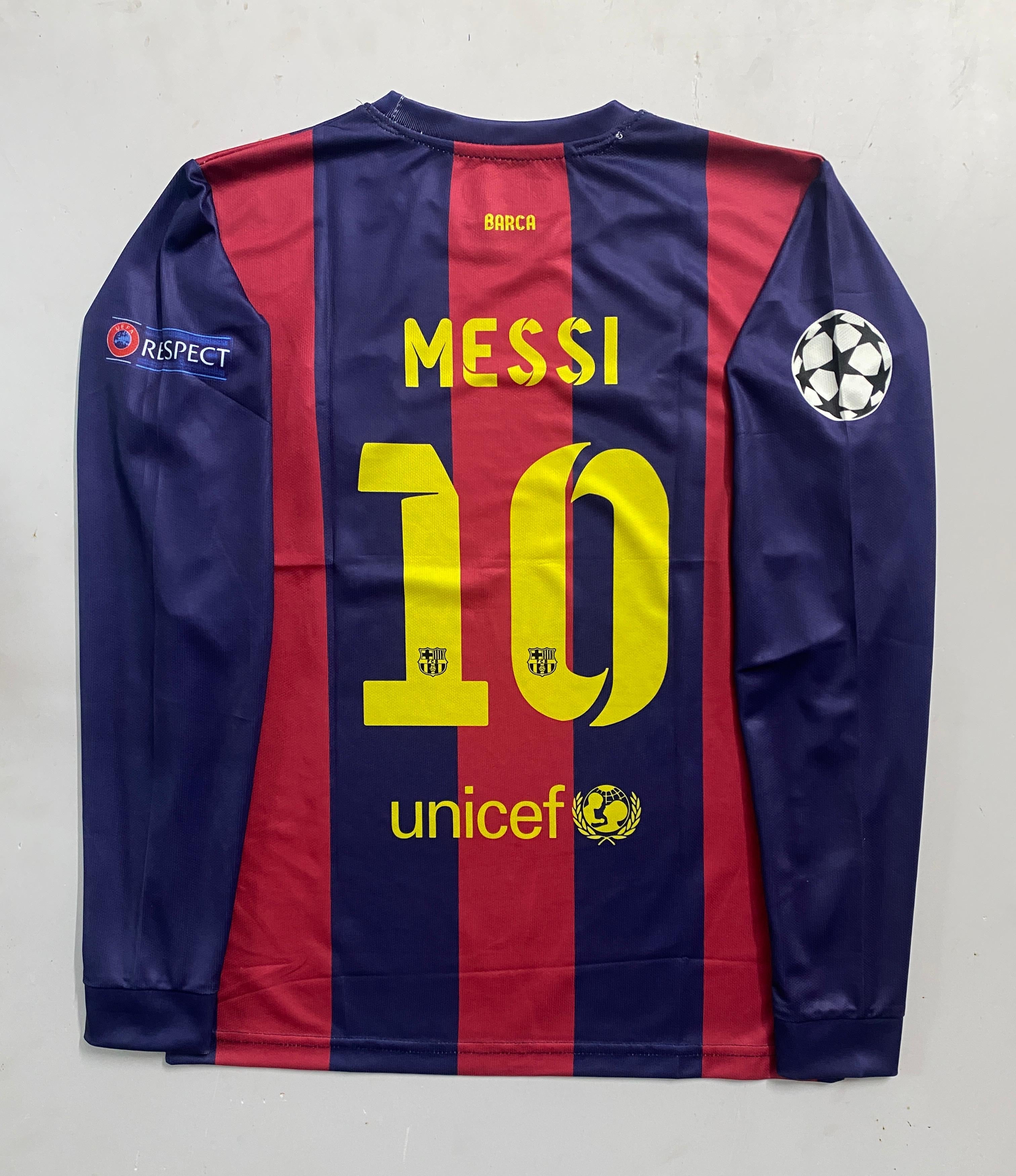 FC BARCELONA 2014/15 HOME FULL SLEVEE MESSI - EMBROIDERY