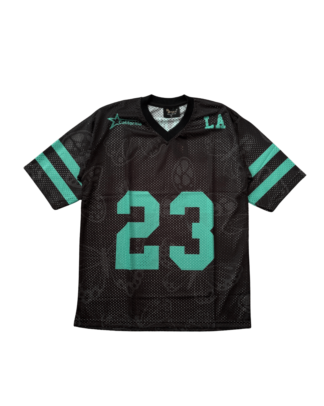 L A 23 BLACK Oversized Jersey T-Shirt