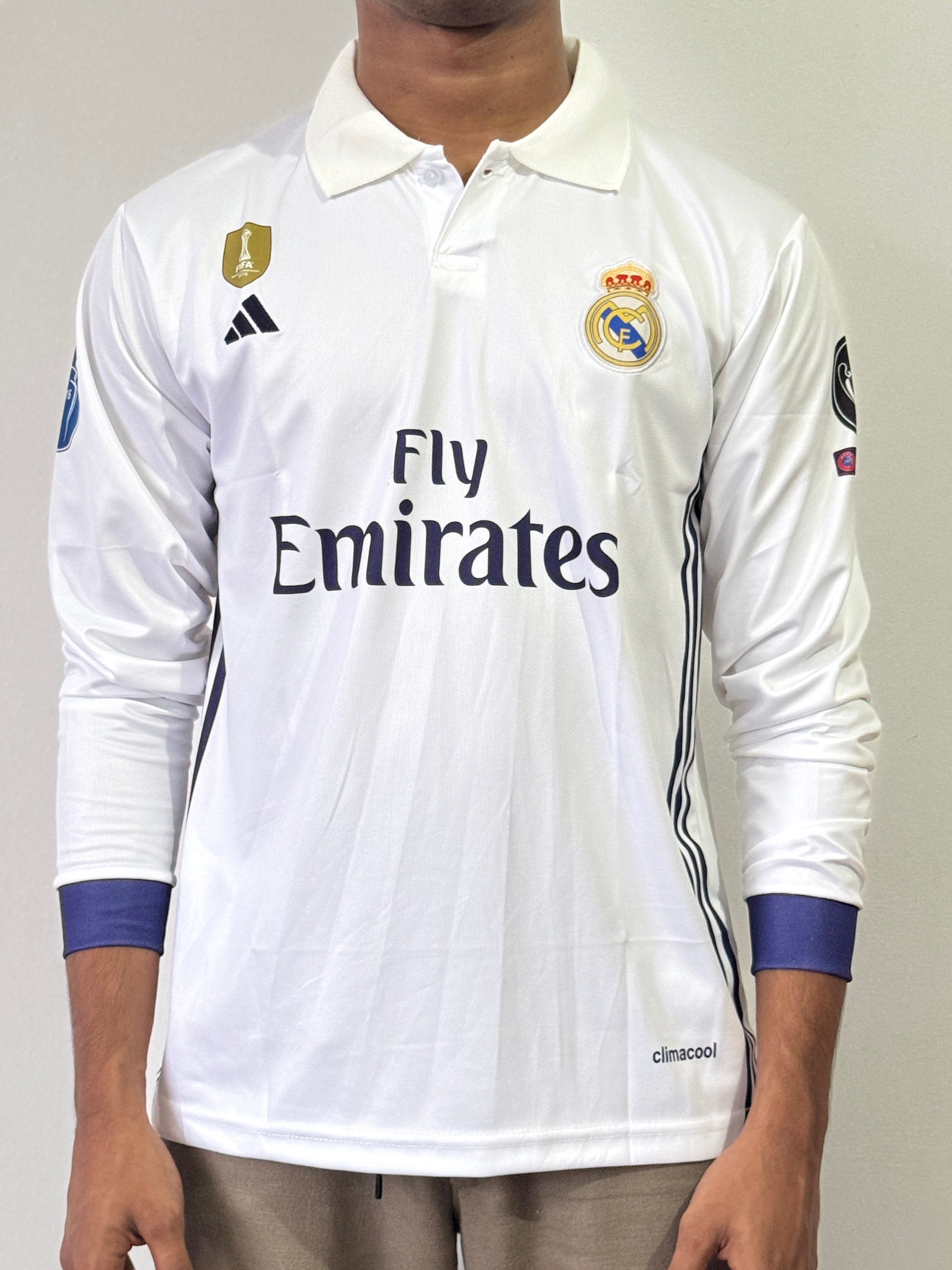 REAL MADRID 2016/17 HOME POLO FULL SLEEVE-EMBROIDERY