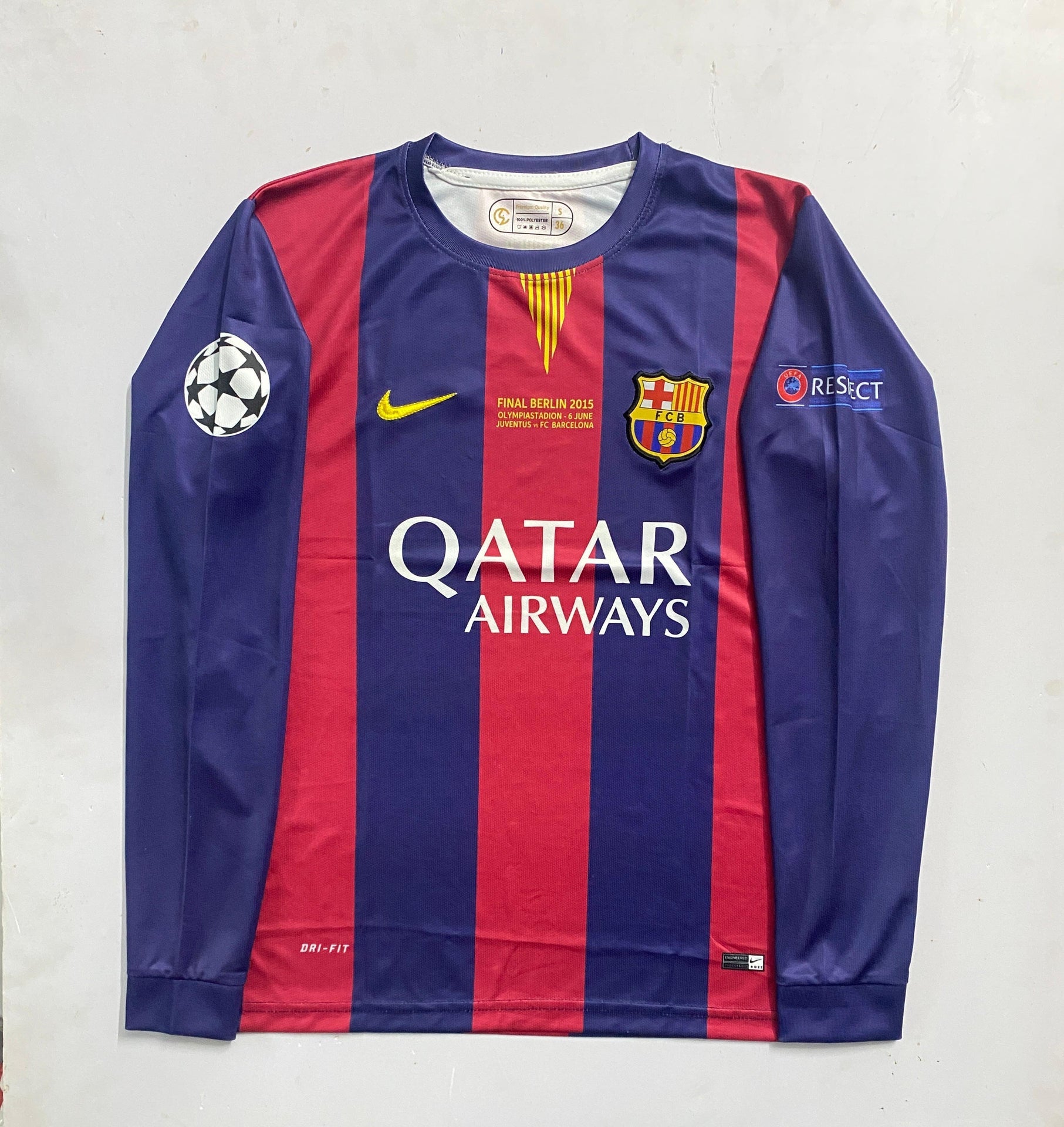 FC BARCELONA 2014/15 HOME FULL SLEVEE  - EMBROIDERY