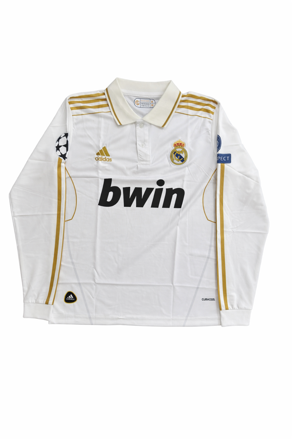 REAL MADRID 2011/12 HOME POLO FULL SLEEVE  EMBROIDERY