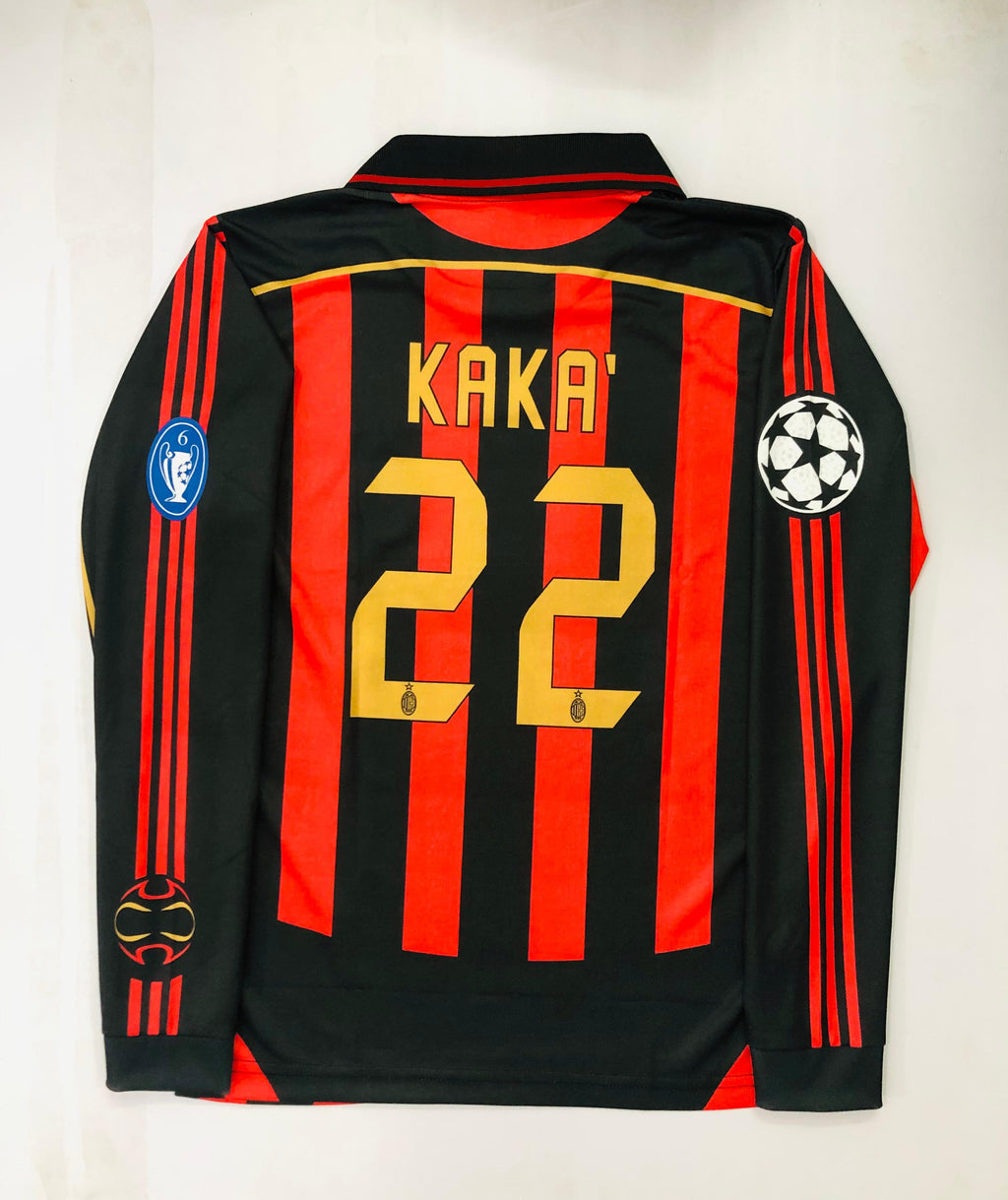 AC MILAN 2006-HOME RED- POLO FULL SLEEVE  EMBROIDERY