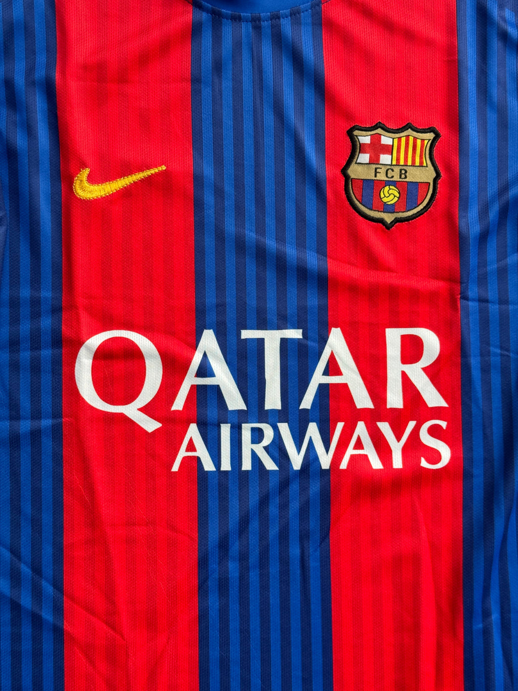 FC BARCELONA 2016/17 HOME FULL SLEVEE MESSI  -EMBROIDERY