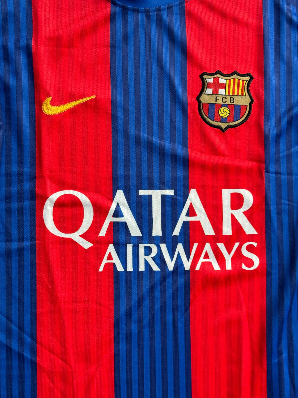 FC BARCELONA 2016/17 HOME FULL SLEVEE MESSI  -EMBROIDERY