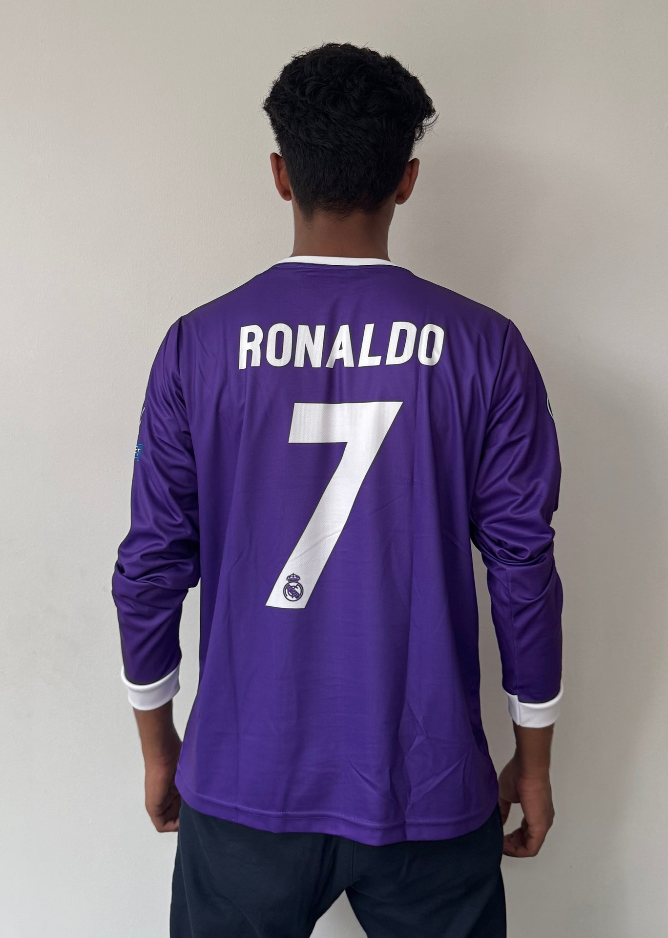 Real Madrid 2017-VIOLET-CR7 UCL final jersey-EMBROIDERY