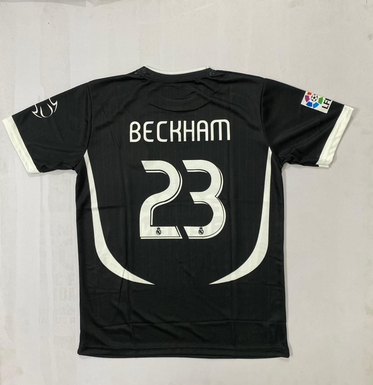 REAL MADRID 2007 AWAY BLACK -BECKHAM- EMBROIDERY