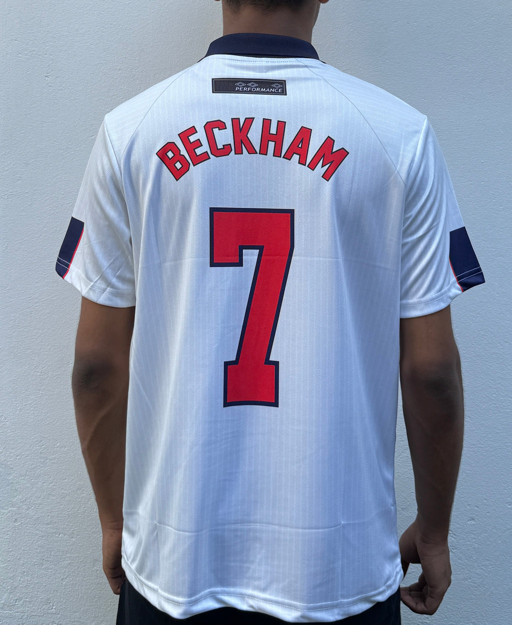 David Beckham England 1998 White-EMBROIDERY
