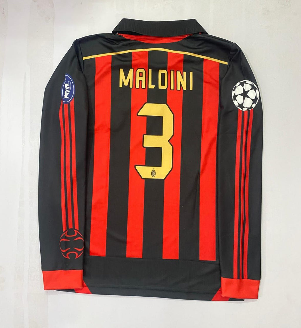 AC MILAN 2006-HOME RED- POLO FULL SLEEVE  EMBROIDERY