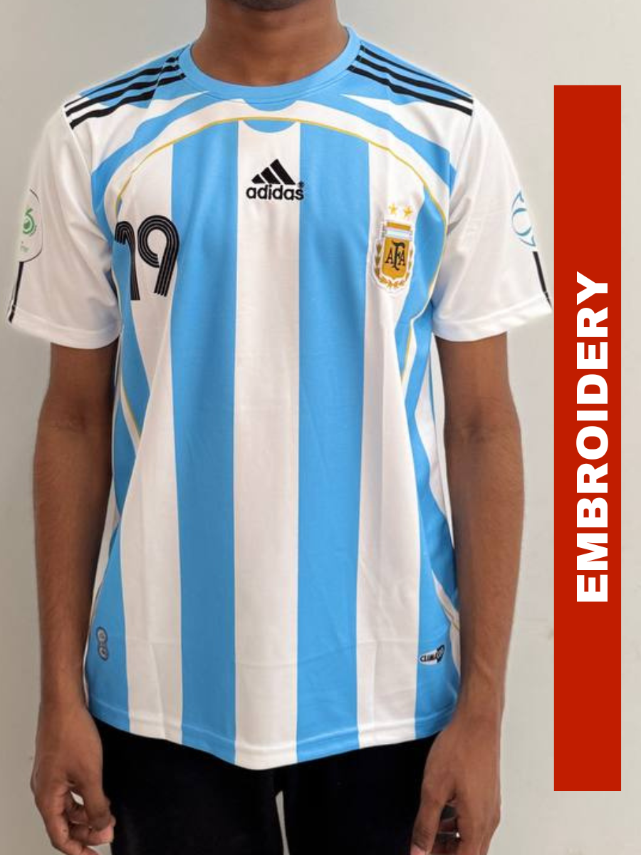 ARGENTINA HOME RETRO MESSI19 EMBROIDERY LOGO