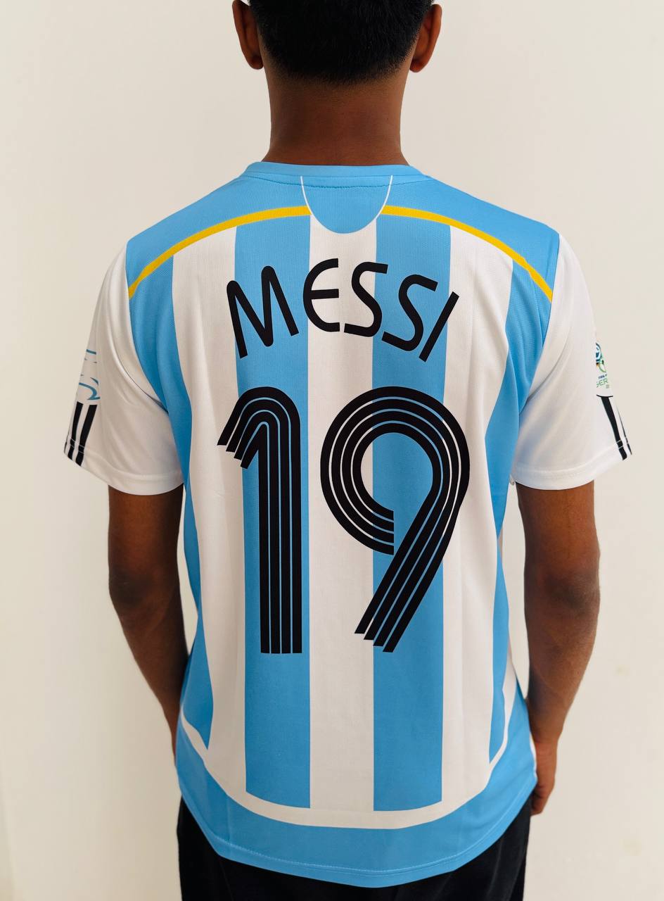 ARGENTINA HOME RETRO MESSI19 EMBROIDERY LOGO