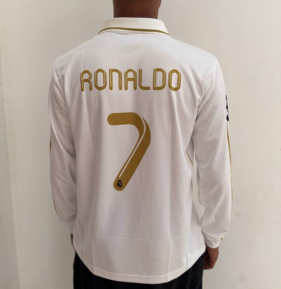 REAL MADRID 2011/12 HOME POLO FULL SLEEVE  EMBROIDERY