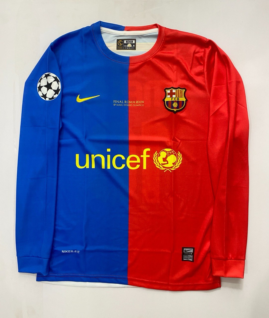 Glory Days of a GOAT –FCB  2008/09 Messi Home Full Sleeve Jersey- EMBROIDERY